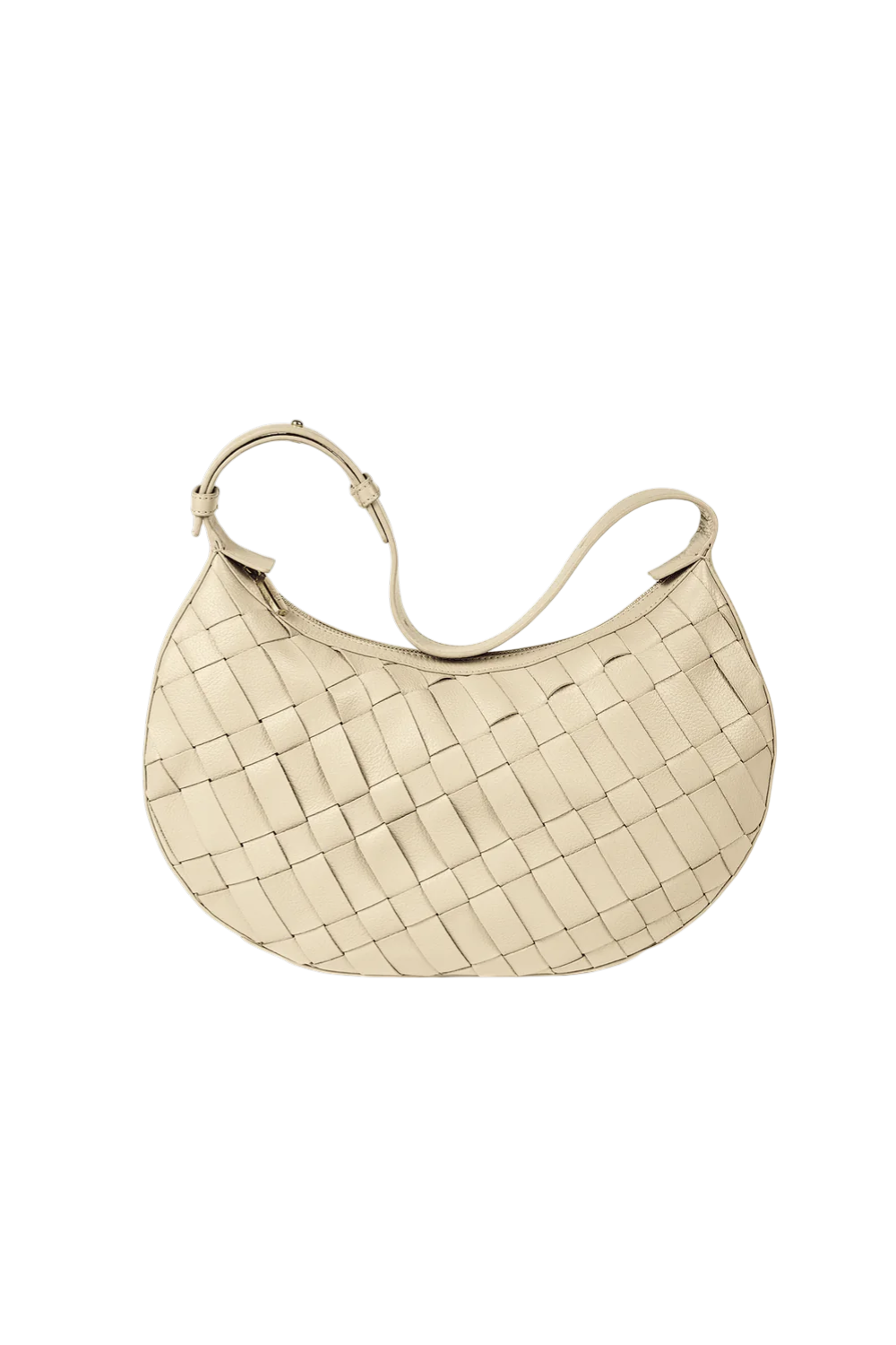 Sienna Woven Shoulder Bag in Ivory