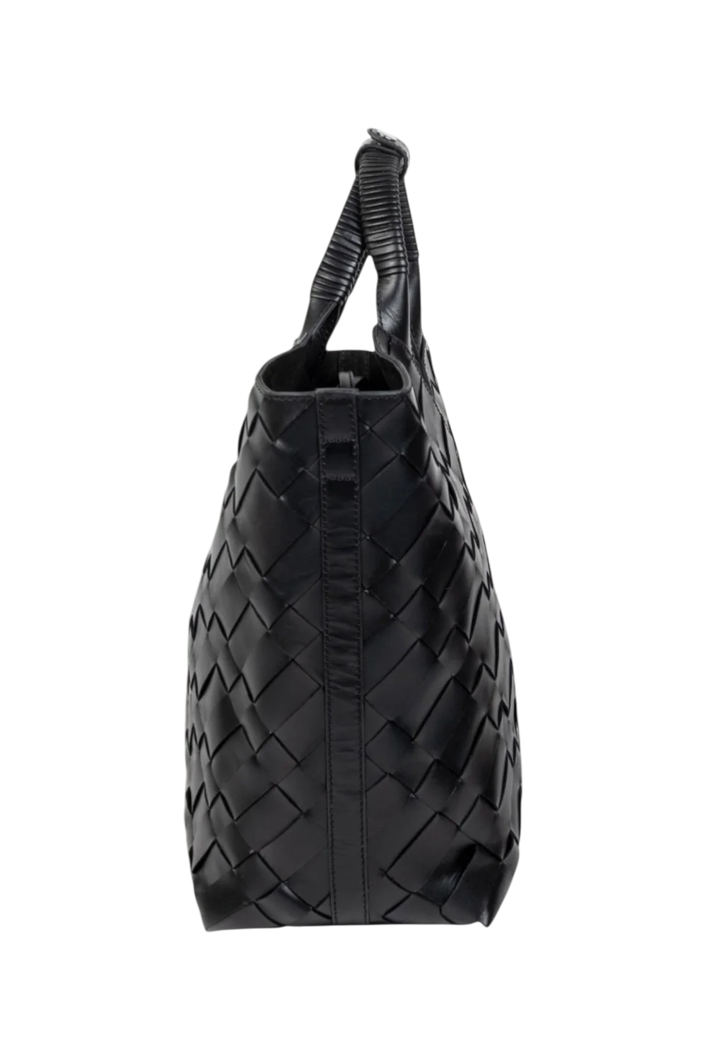Cabas Woven Shopper in Black