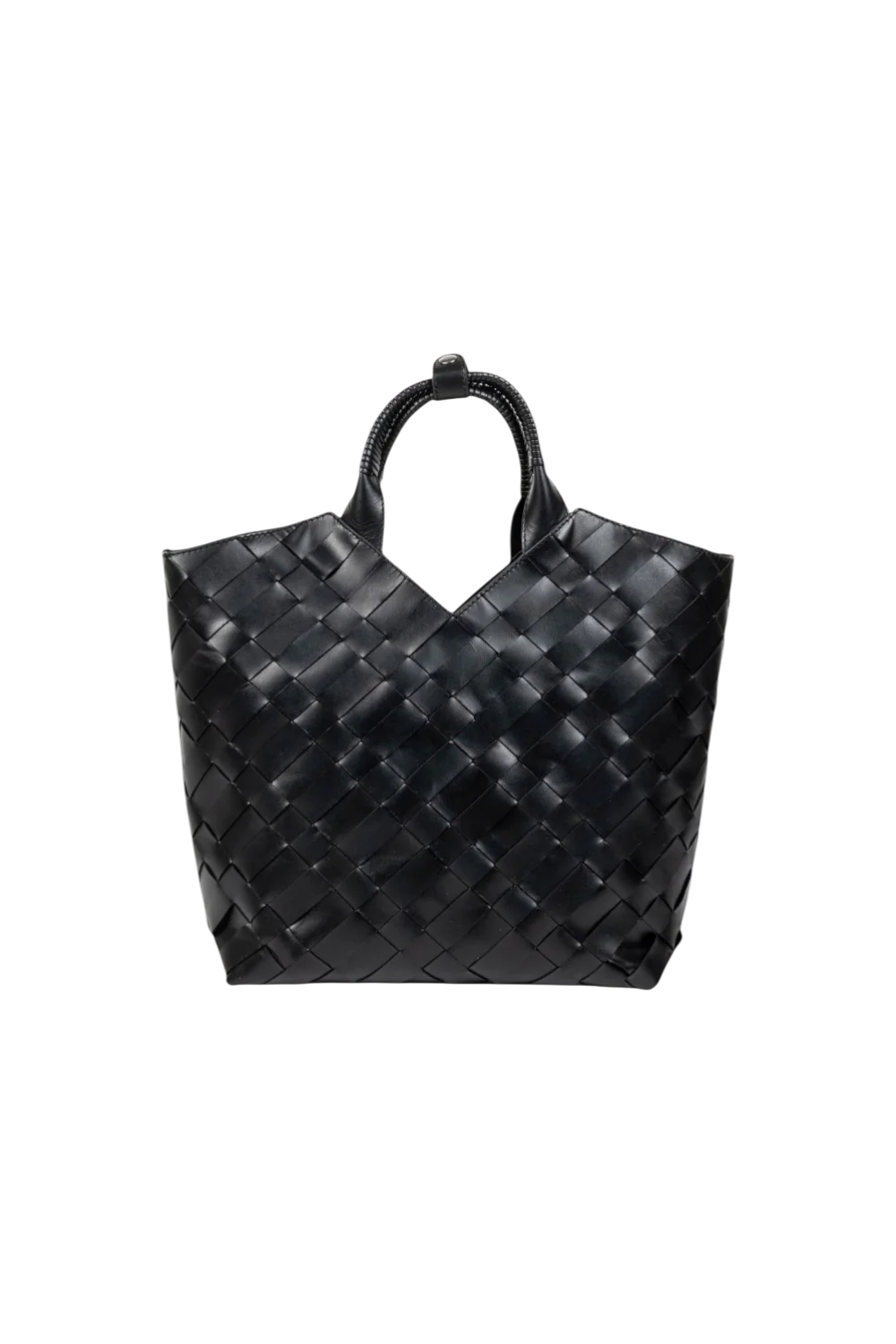 Cabas Woven Shopper in Black