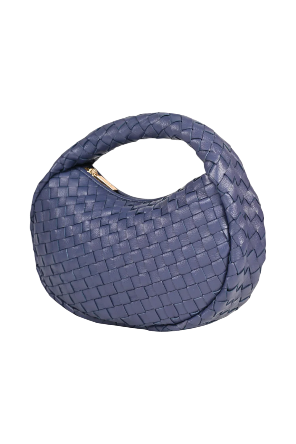 Laluna Mini Woven Shoulder Bag in Blue Dusk