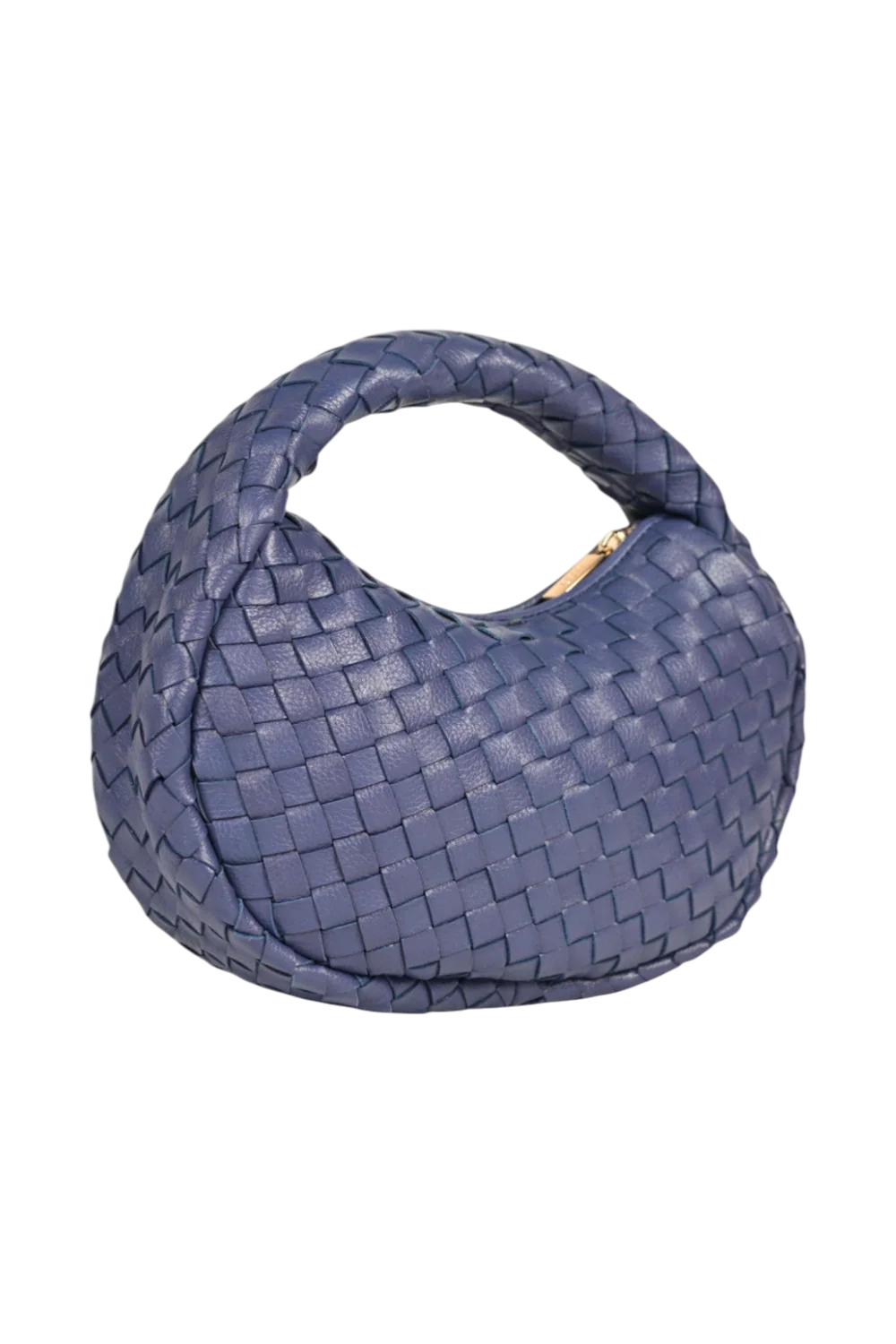Laluna Mini Woven Shoulder Bag in Blue Dusk