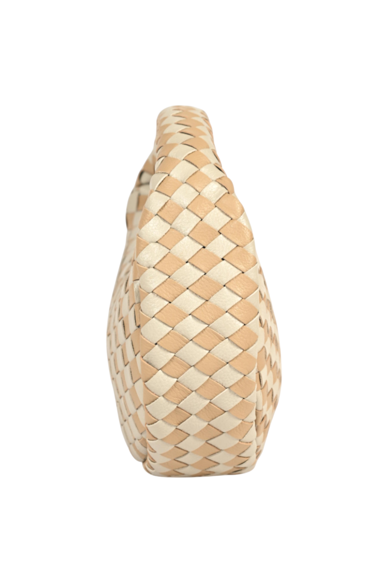 Laluna Mini Woven Shoulder Bag in Pumice & Taupe