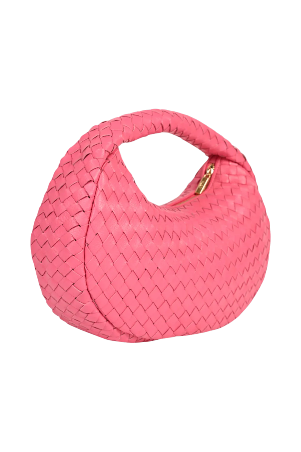 Laluna Woven Shoulder Bag in Plum Berry