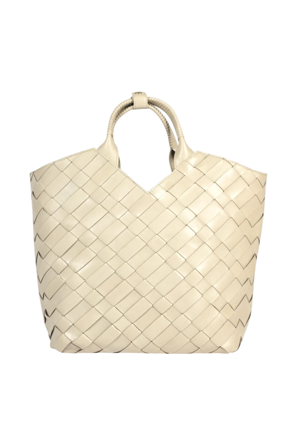 Cabas Woven Shopper in Ivory