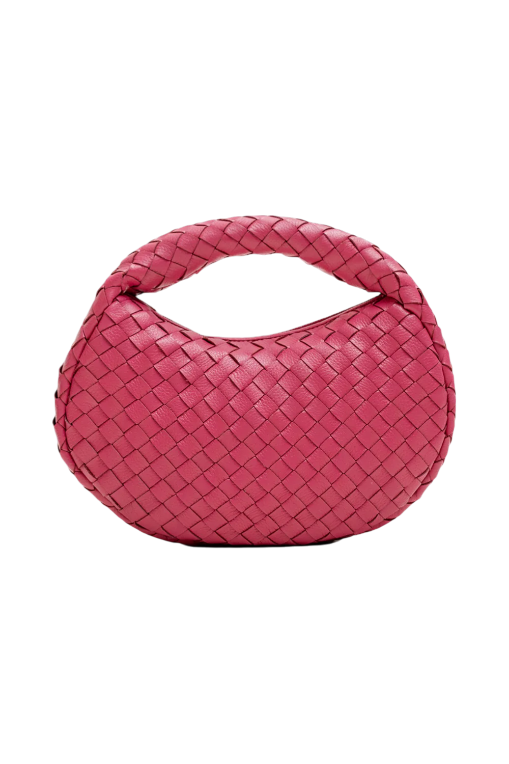 Laluna Mini Woven Shoulder Bag in Plum Berry