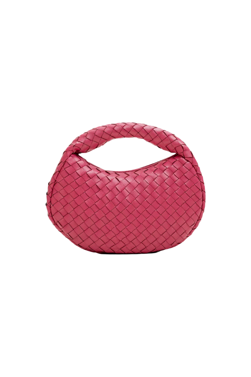 Laluna Mini Woven Shoulder Bag in Plum Berry