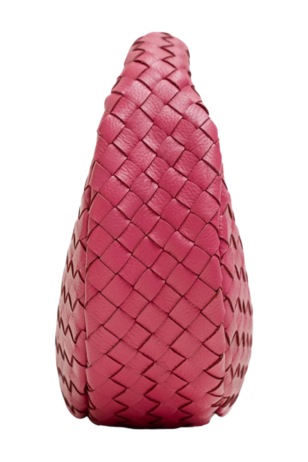 Laluna Mini Woven Shoulder Bag in Plum Berry