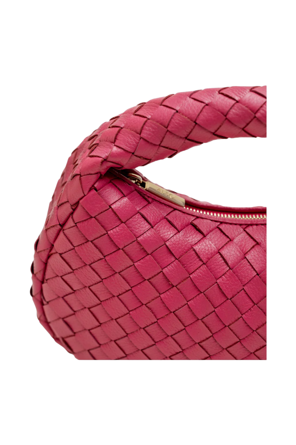 Laluna Mini Woven Shoulder Bag in Plum Berry