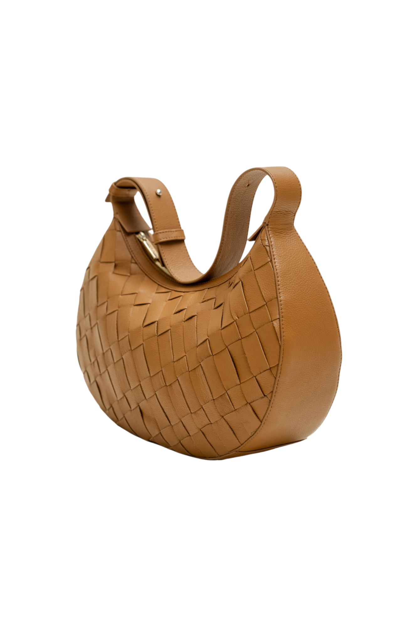 Sienna Woven Shoulder Bag in Toffee