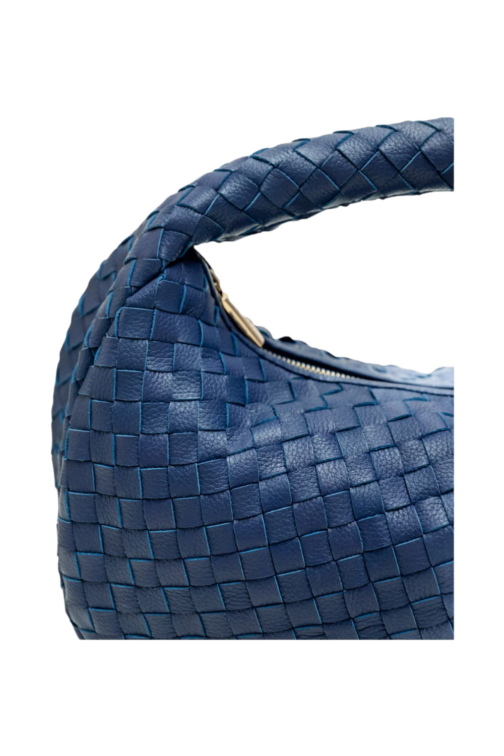 Laluna Woven Shoulder Bag in Blue Dusk