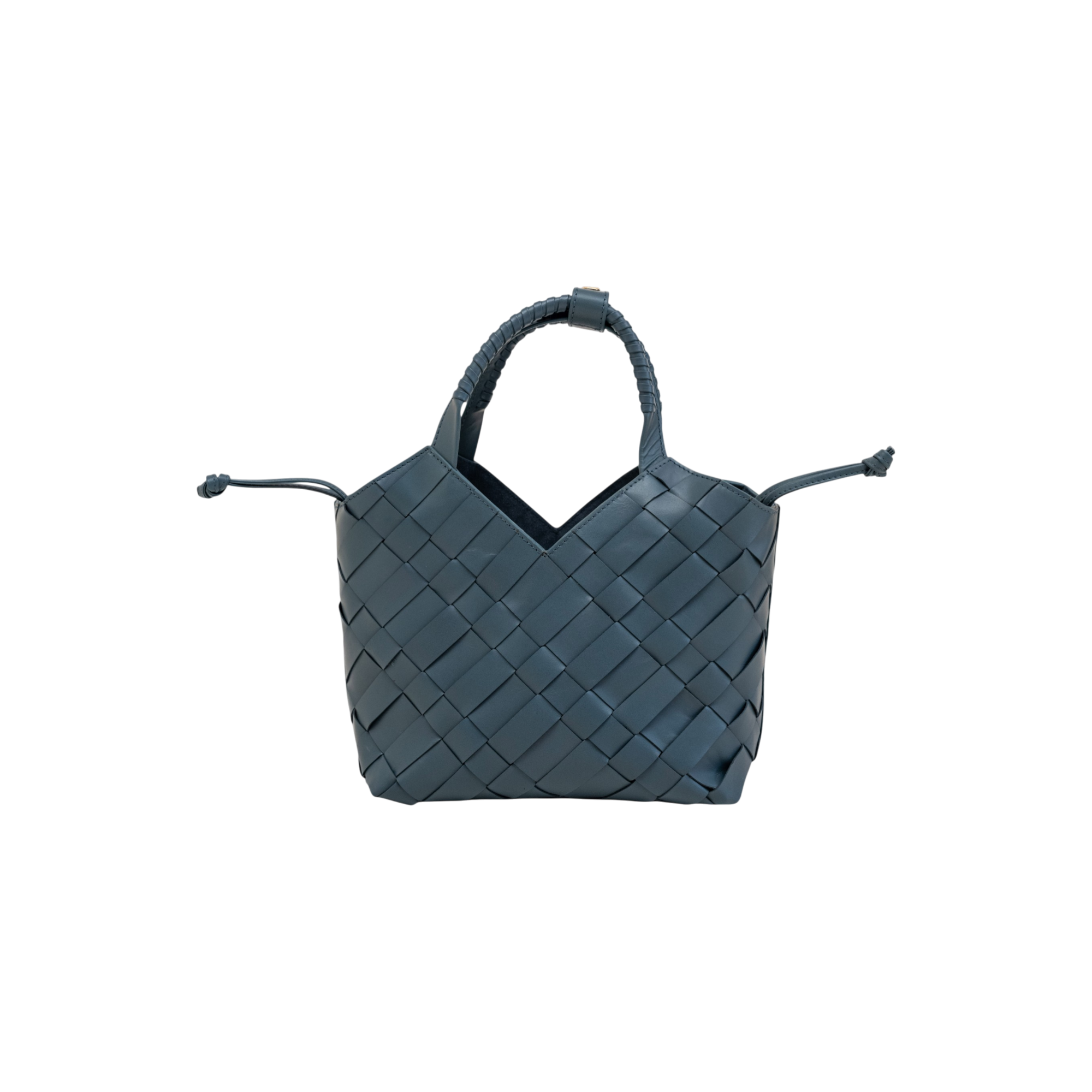 Cabas Mini Woven Shopper in Slate