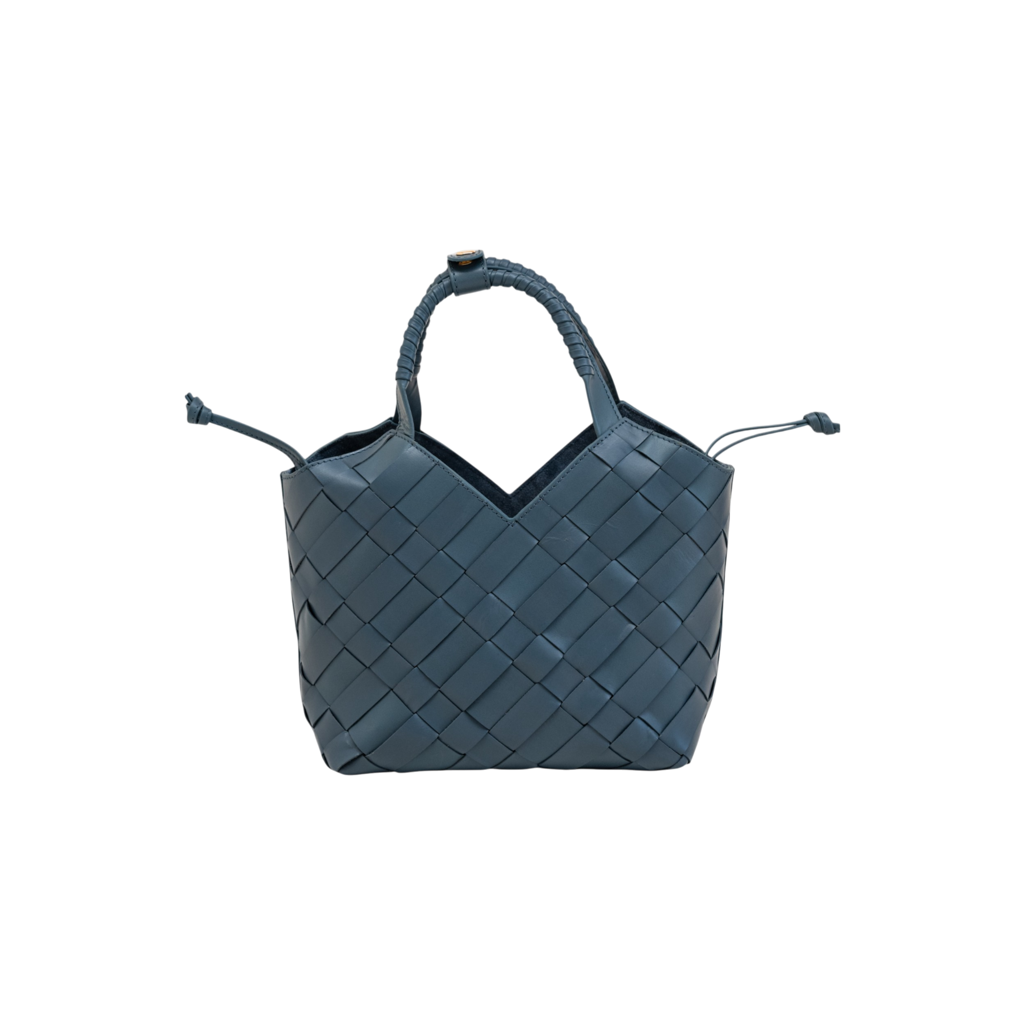 Cabas Mini Woven Shopper in Slate