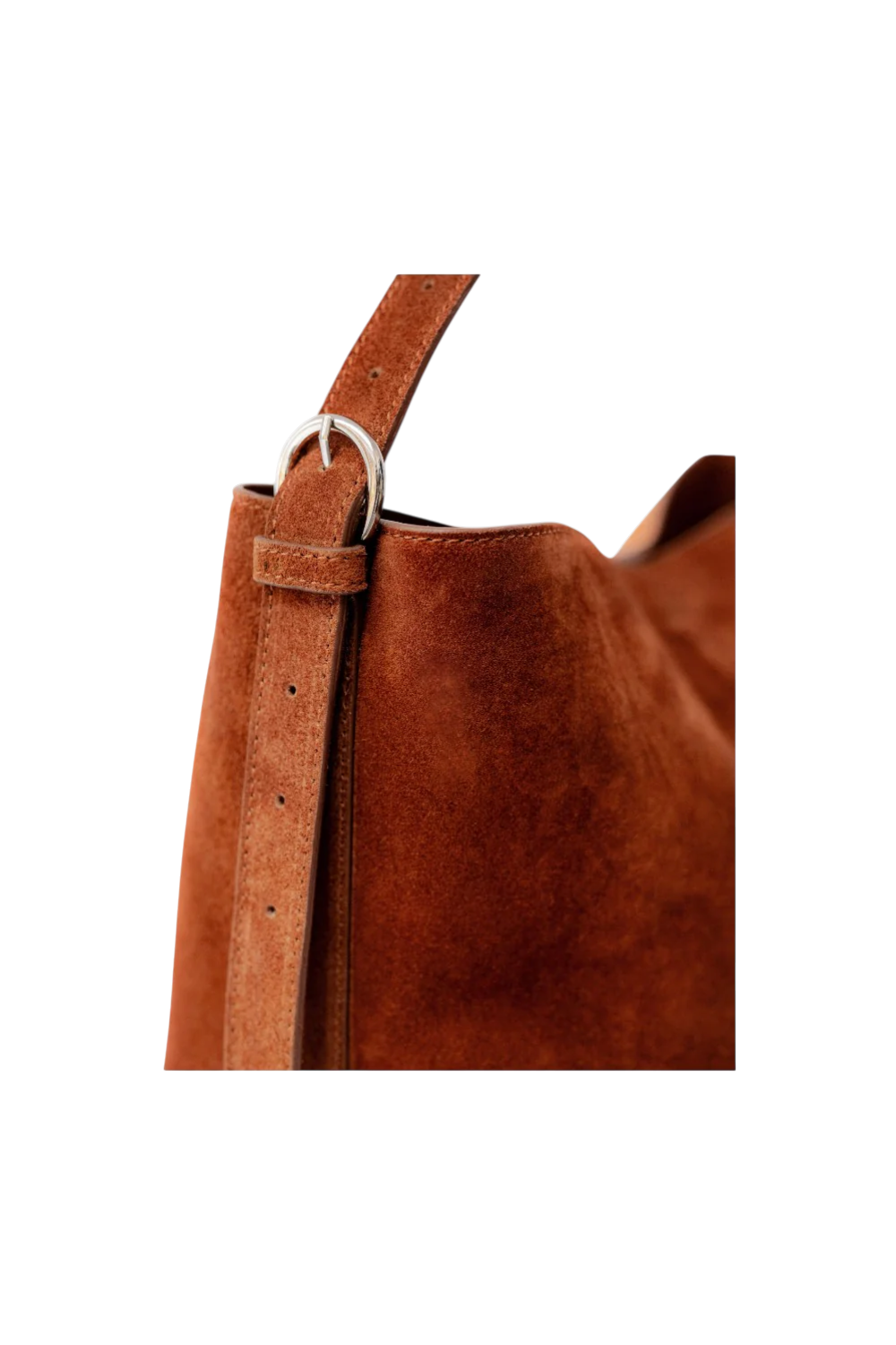 Esme Large Tote in Rust Suede