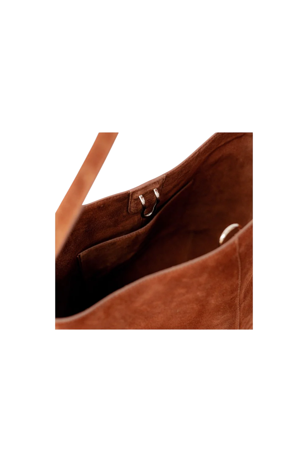 Esme Large Tote in Rust Suede