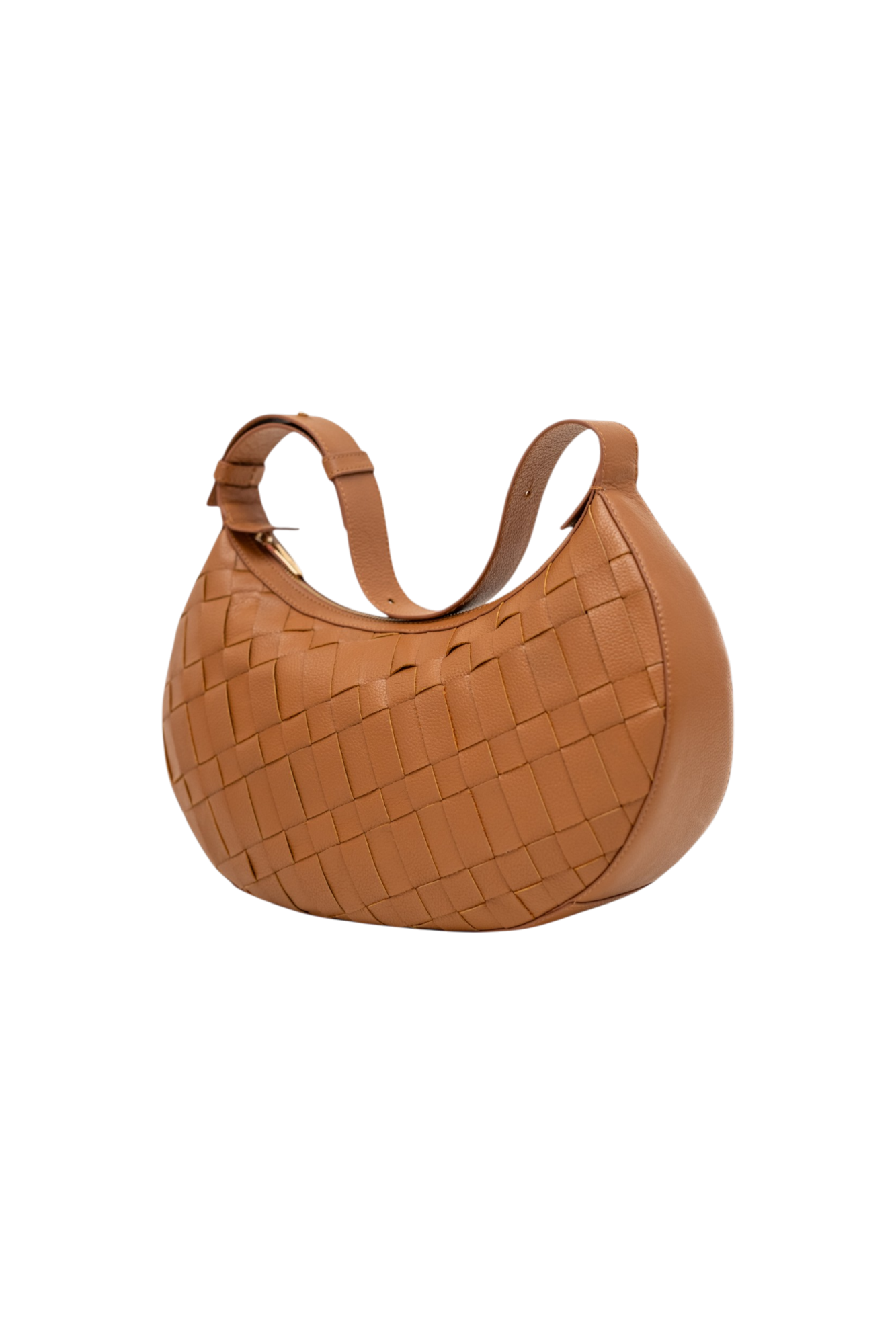 Sienna Woven Shoulder Bag in Toffee