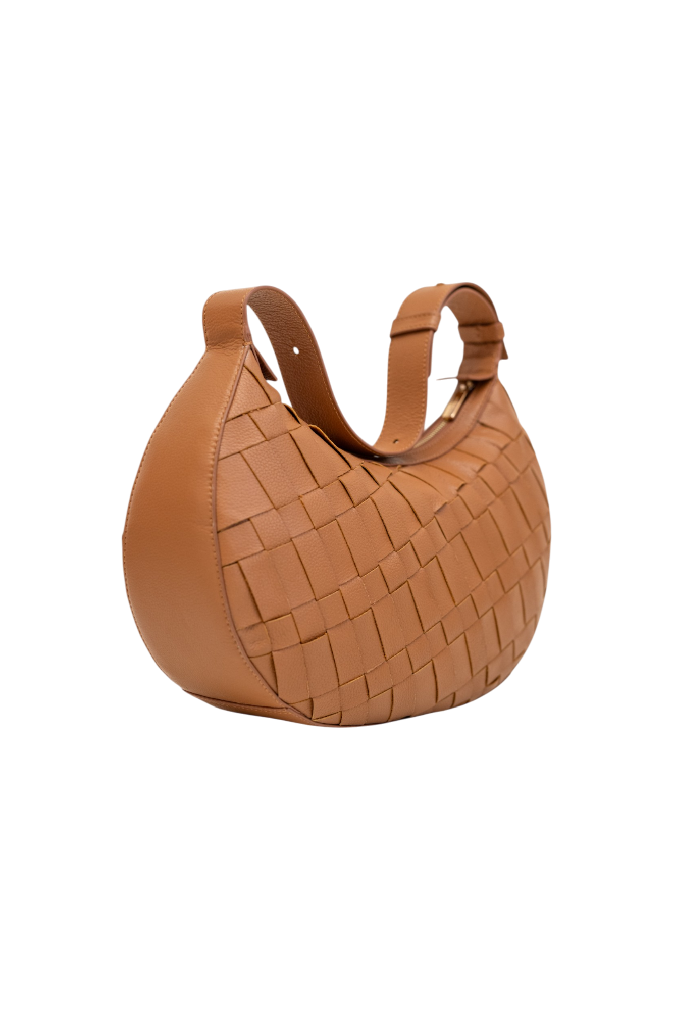 Sienna Woven Shoulder Bag in Toffee