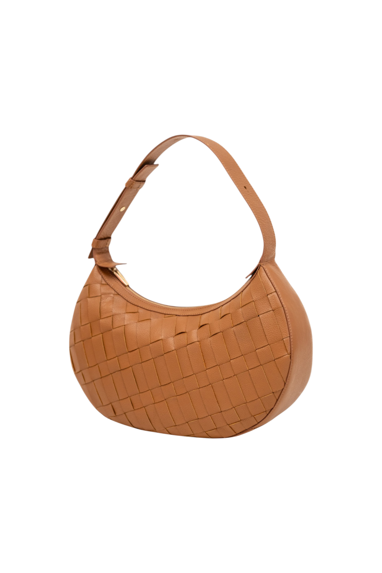 Sienna Woven Shoulder Bag in Toffee