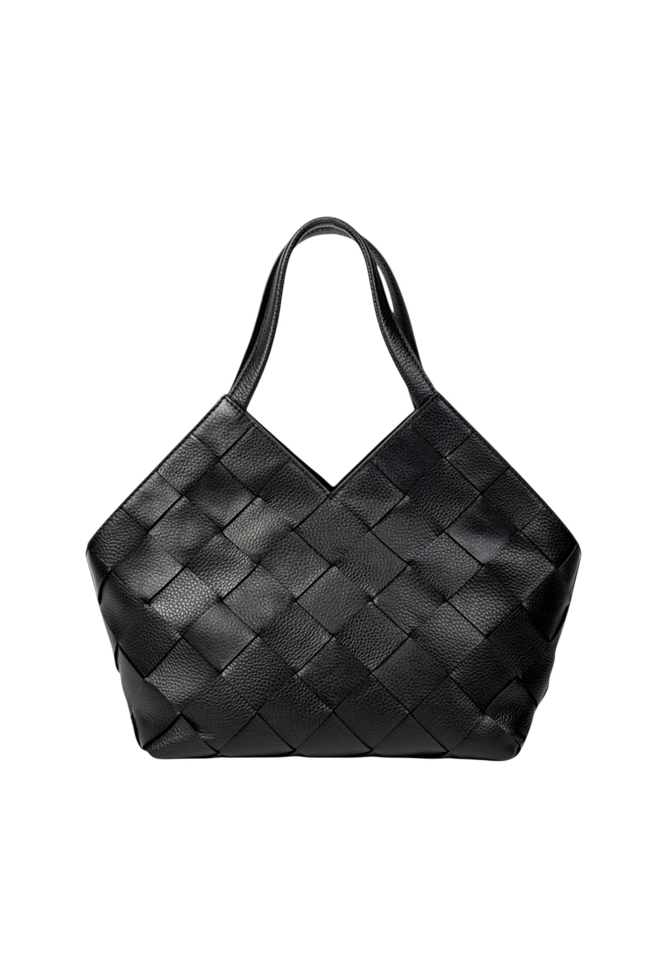 Palmo Handwoven Shopper Bag in Black