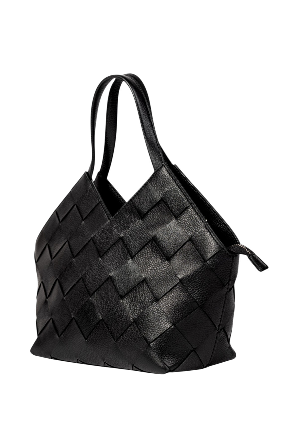 Palmo Handwoven Shopper Bag in Black
