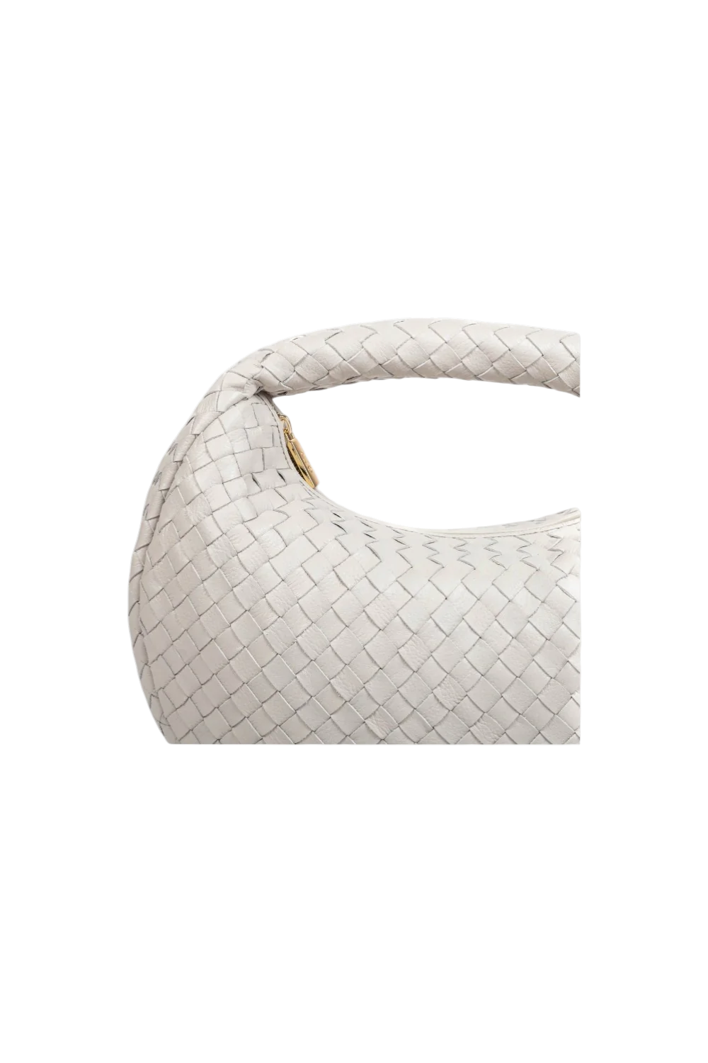 Laluna Woven Shoulder Bag in Ivory
