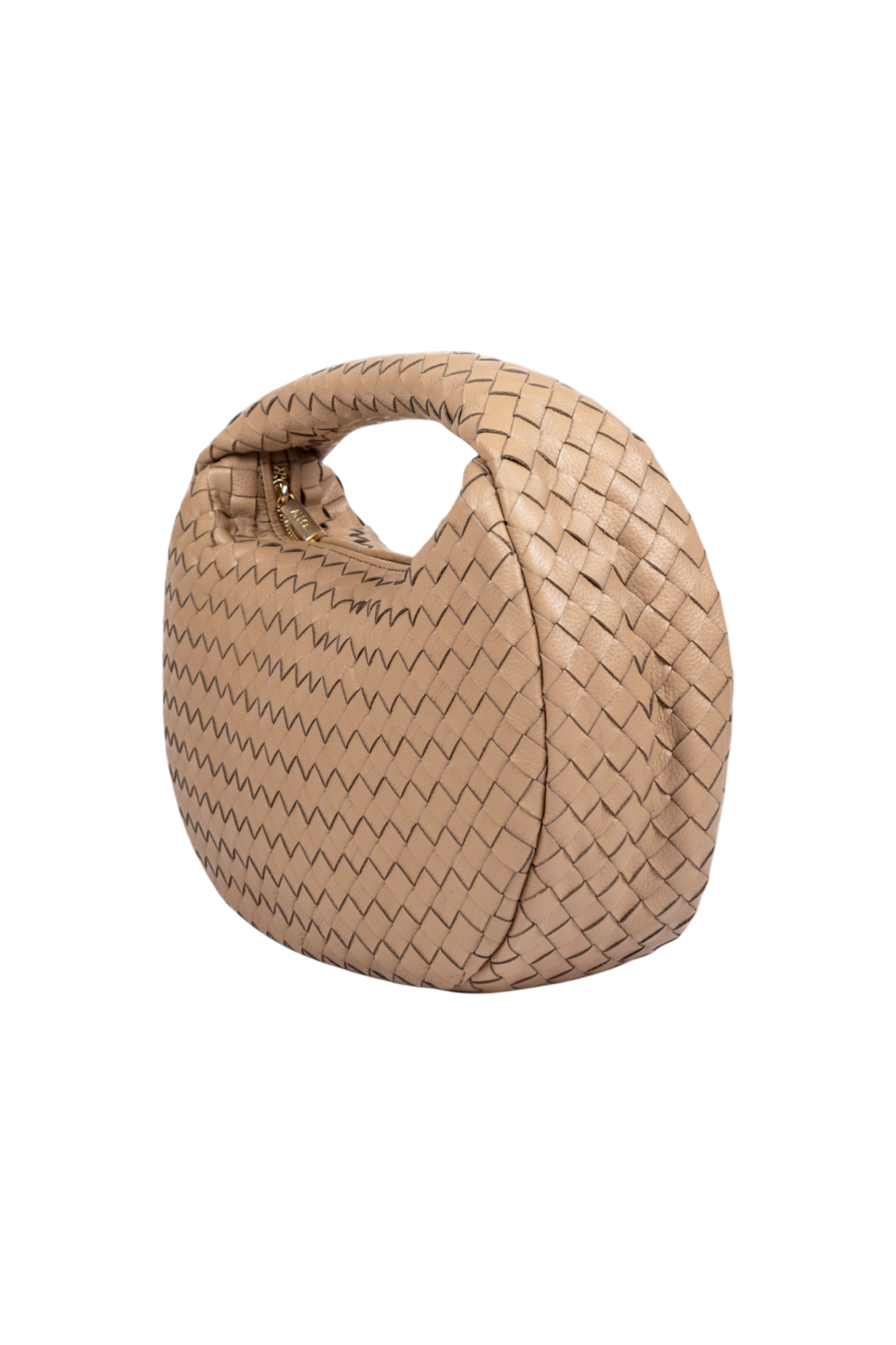 Laluna Woven Shoulder Bag in Taupe