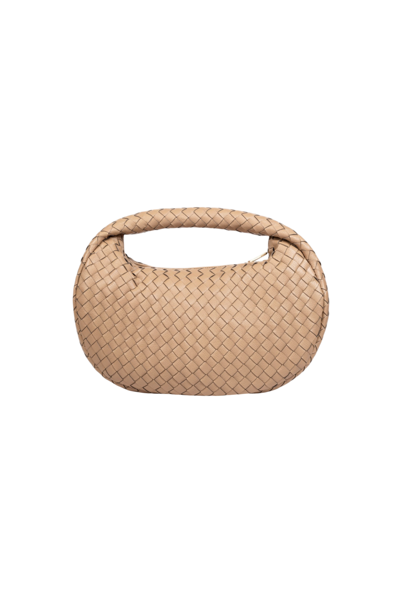 Laluna Woven Shoulder Bag in Taupe