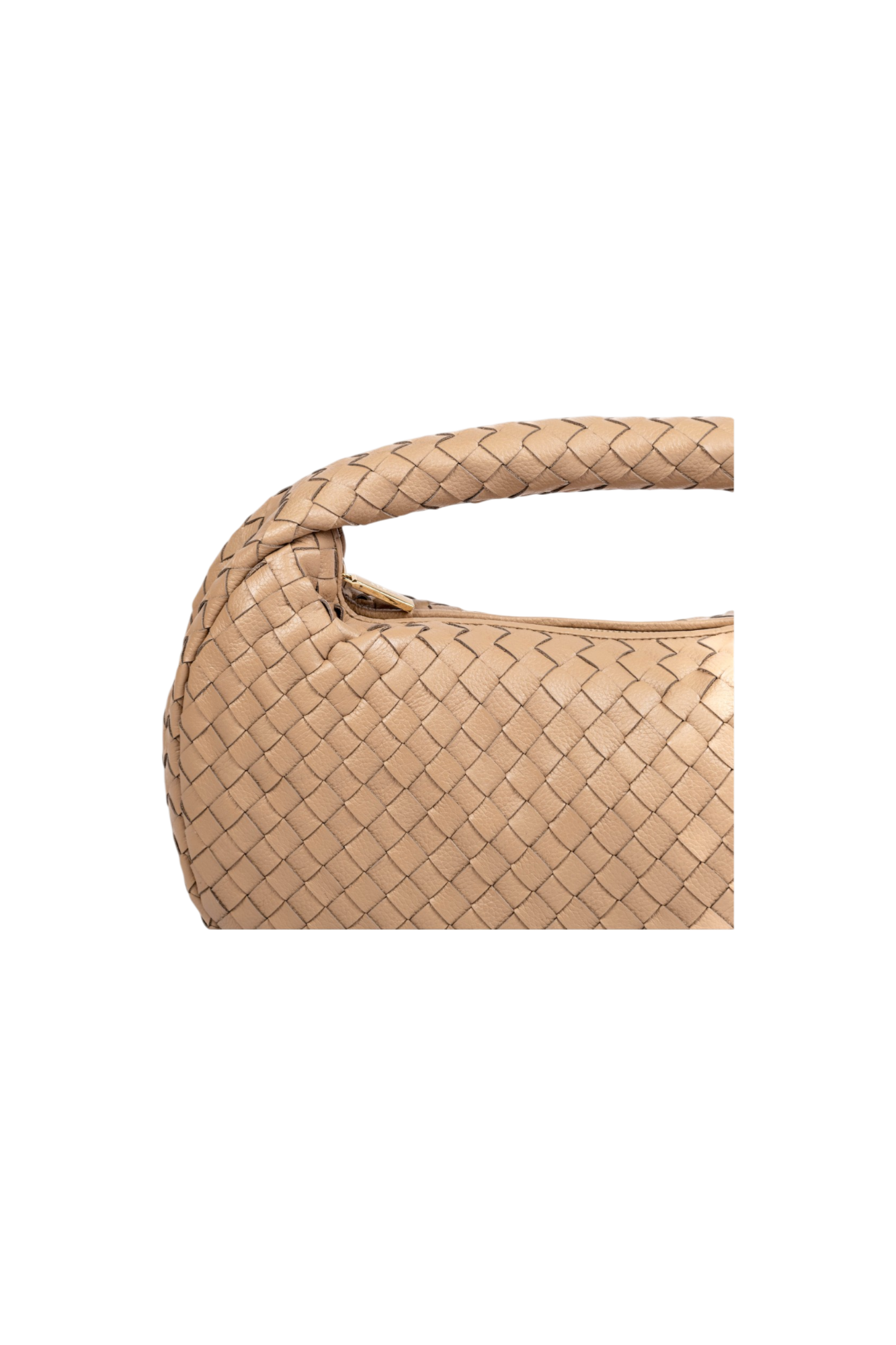 Laluna Woven Shoulder Bag in Taupe