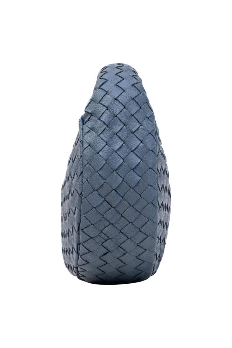 Laluna Mini Woven Shoulder Bag in Slate