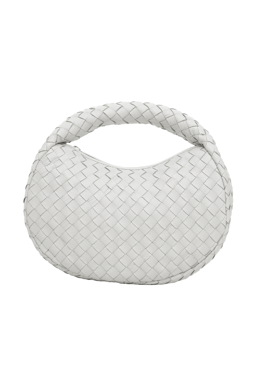 Laluna Mini Woven Shoulder Bag in Ivory