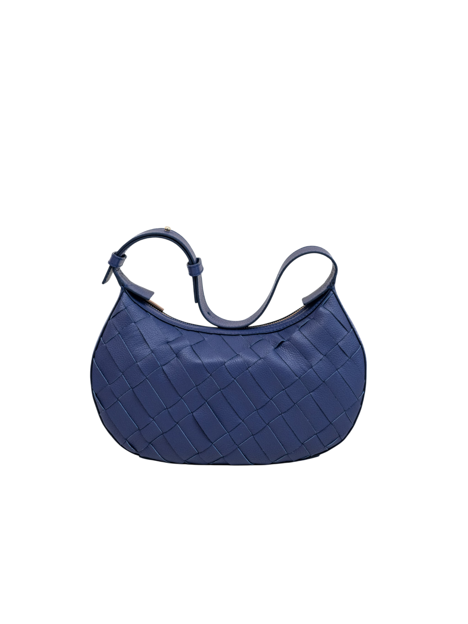 Sienna Mini Woven Shoulder Bag in Blue Dusk