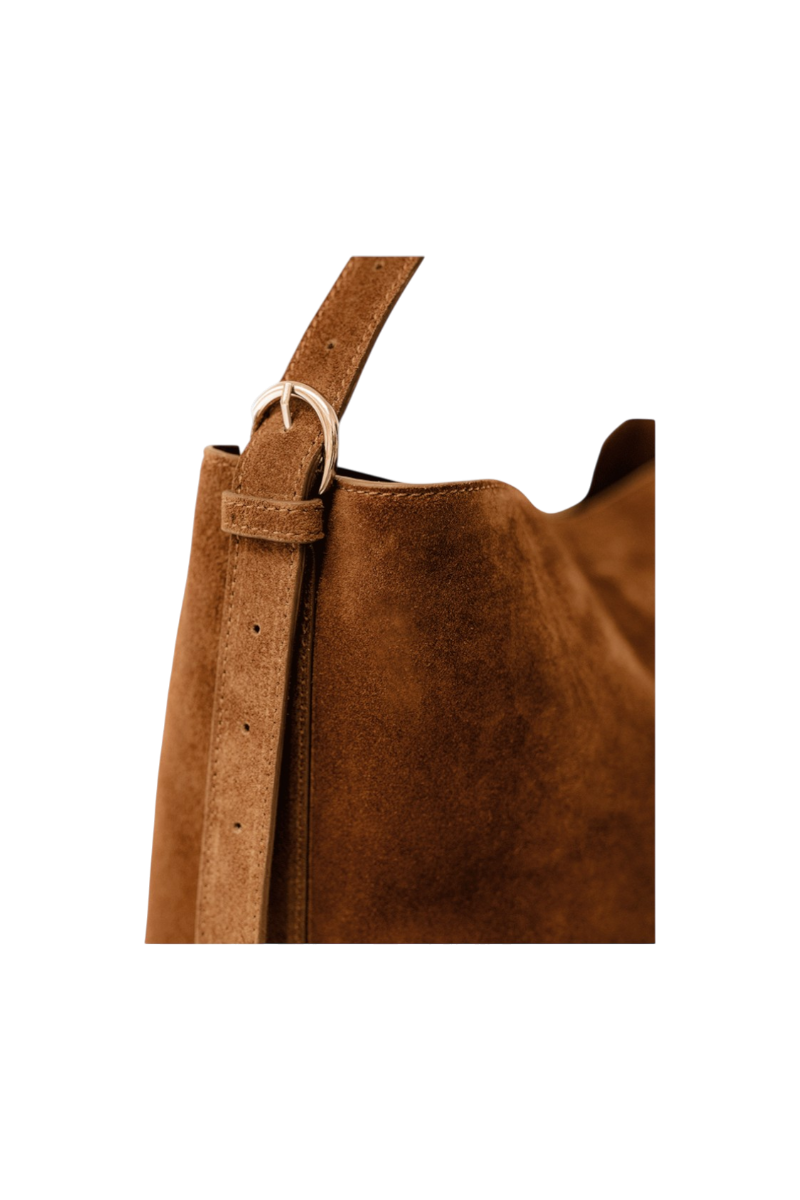 Esme Large Tote in Toffee Suede